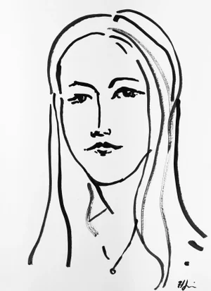 Portrait of a Girl #3 Drawing Portrait