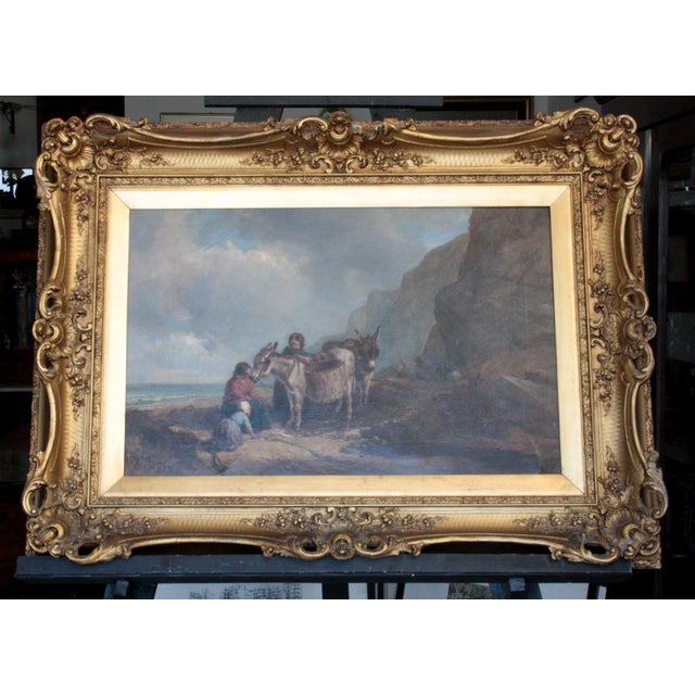 Joseph Paul Pettitt & George Young, "The Mussel Gatherers on the South Coast," England, 19th century, with attribution...