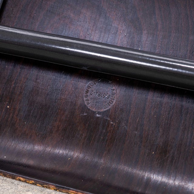 Laminated Ebonised Gun Metal Dining Chairs, 1960s, Set of 4 For Sale - Image 10 of 12