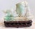 Late 19th Century Antique Chinese Qing Heavy Jadeite Jade Boat Smooth Sailing Figurines W/ Stand For Sale - Image 5 of 12