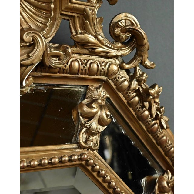 Wood Louis XV Style Mirror with Parcloses For Sale - Image 7 of 13