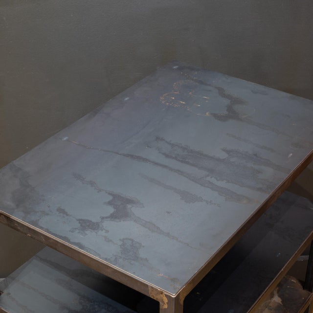 Industial Four-Tier Steel Shelving Units For Sale - Image 9 of 9