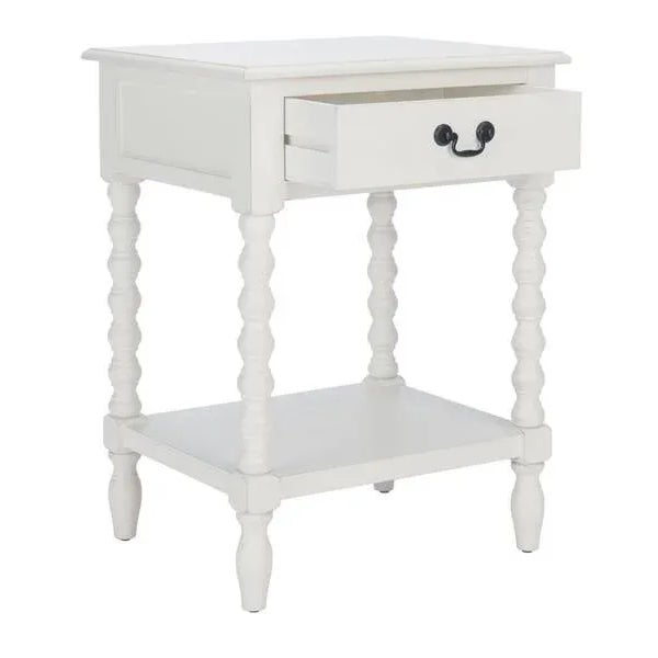 Not Yet Made - Made To Order Athena Accent Table - Distressed White For Sale - Image 5 of 11