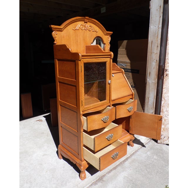 Lexington Victorian Sampler Oak Side by Side Secretary Desk