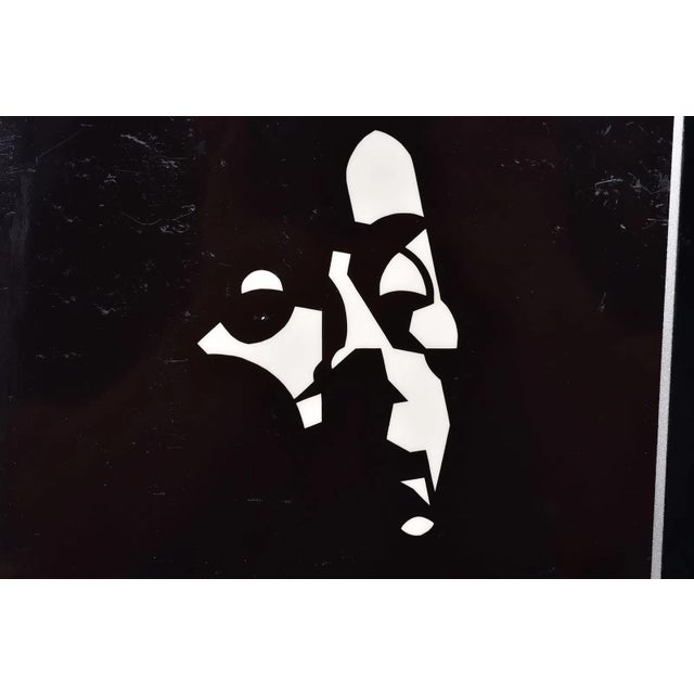 Wood Set of 4 Original 1960s Monochrome Paintings by Earl Hubbard (Jfk, Lincoln, Churchill, Barbara Marx Hubbard) For Sale - Image 7 of 10