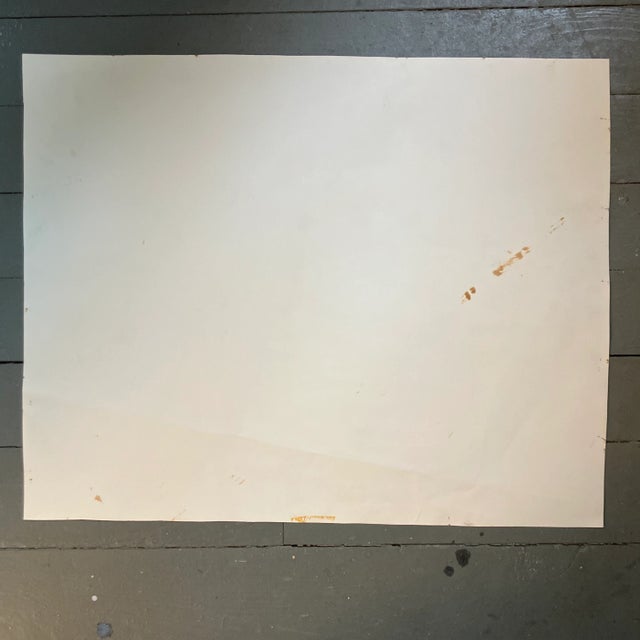 1980s 1980’s Original Vintage Sale Boats in Harbor Watercolor Painting Signed For Sale - Image 5 of 5