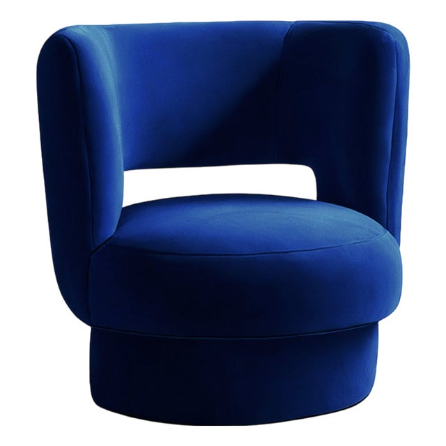 Ritual Armchair in Blue Velvet from Moanne For Sale