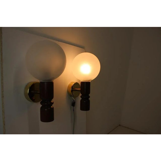 Mid-Century Wall Lamps attributed to Zilina, 1970s, Set of 2 For Sale - Image 9 of 12