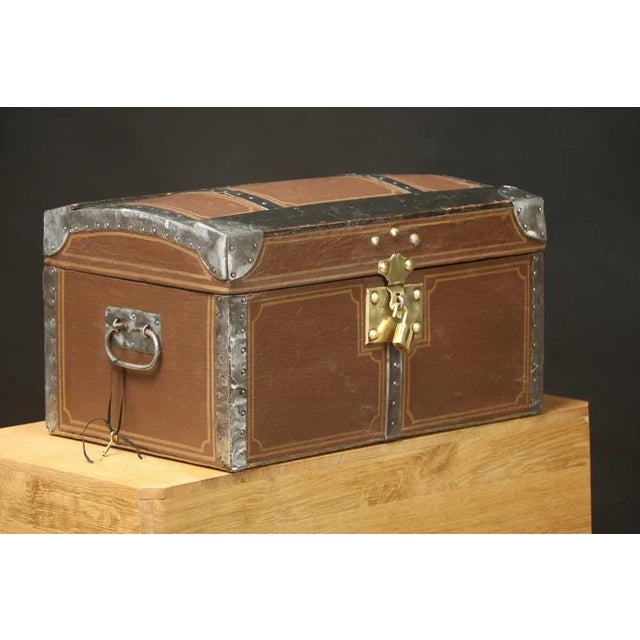 Doll Trunk with Padlock and Key, 1920s For Sale - Image 11 of 11