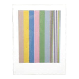 Late 20th Century Gene Davis Minimalist Poster, Framed For Sale