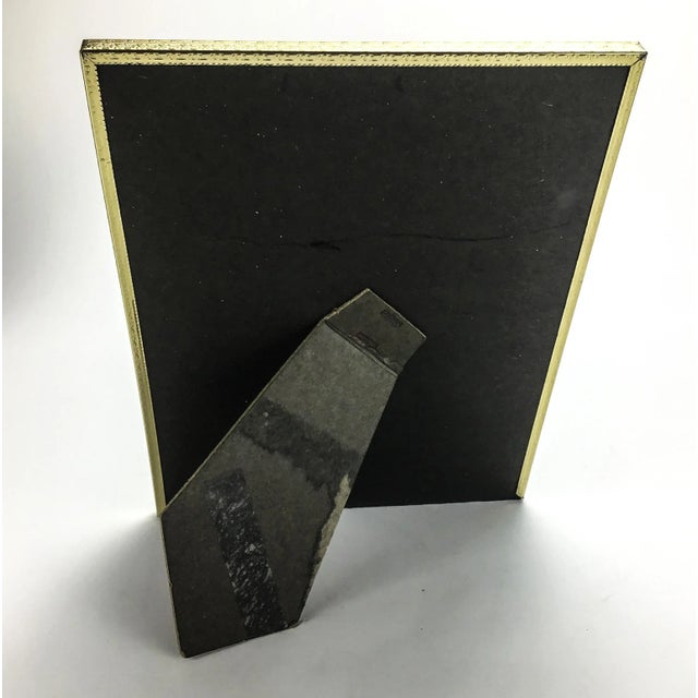 Hollywood Regency 1960’s Brass and Glass Desktop Photo Frame For Sale - Image 3 of 5