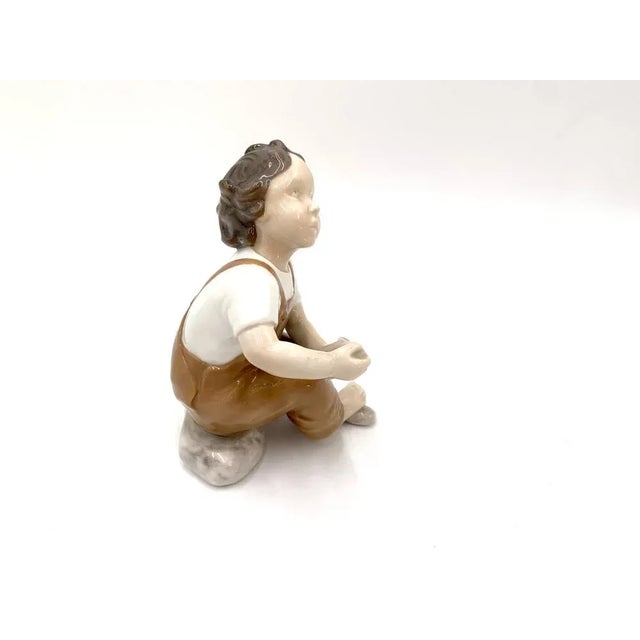 Porcelain Figurine of a Boy from Bing & Grondahl, Denmark, 1950s / 1960s For Sale - Image 6 of 8