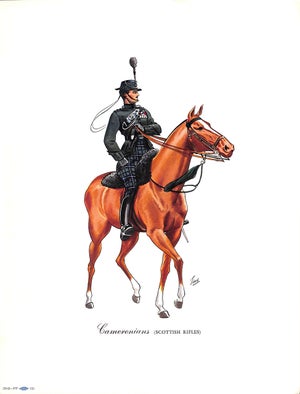 1950s Cameronians (Scottish Rifles) Traditional Reproduction Print