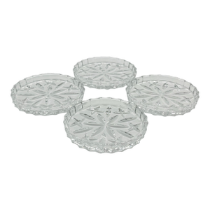 Mid 20th Century Crystal Coasters- Set of 4