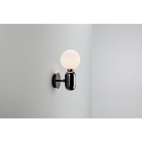 Wall lamp, model aballs a, designed by jaime hayon in 2013. Manufactured by parachilna. Handmade ceramic black body and...