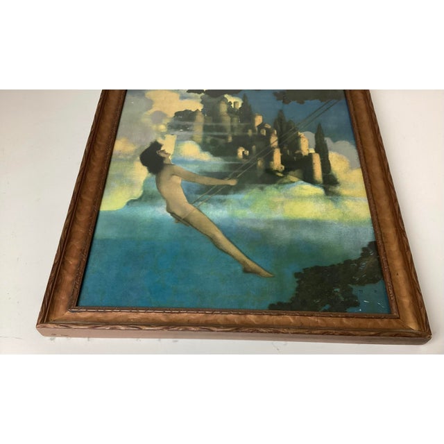 Maxfield Parrish Art Deco Print Dinky Bird Framed. This piece measures 12 3/4 wide by 17 inches tall. It has nice color...