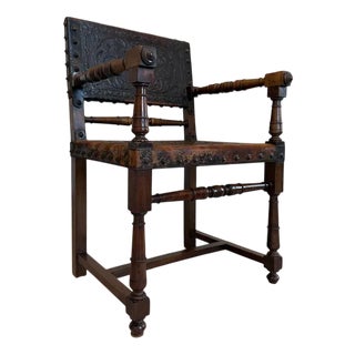 Wilhelminian Style Fireside Armchair For Sale