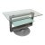 Amalfi Glass + Steel Swivel Media Stand For Sale