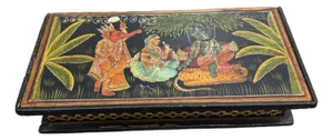 Mid 20th Century Hand Painted Anglo-Indian Wooden Box