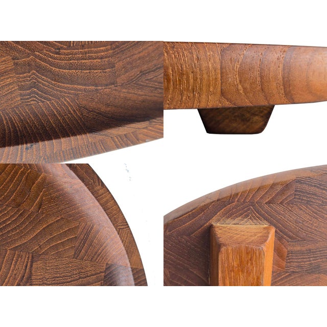 Vintage Extra Large Dansk Staved Teak Wood Charcuterie Board Designed by Jens H. Quistgaard For Sale - Image 10 of 14