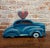 Frank Romero -Blue Chevy Car of Love -Oil Painted Sculpture For Sale - Image 12 of 12