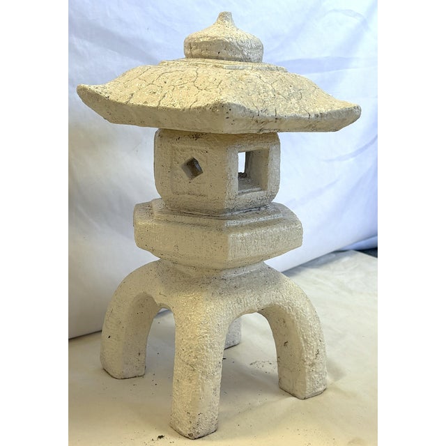 Vintage Cast Stone Asian Style Garden Pagoda Symbolizing the Path to Enlightenment For Sale - Image 4 of 12