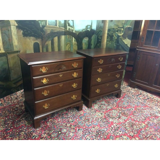 Vintage Bachelor Chests, Nightstands, Harden Furniture, the Pair For Sale - Image 12 of 17