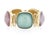Vintage Steve Vaubel Square Stone on Bezel With Inlayed Oval Connection Bracelet For Sale In Philadelphia - Image 6 of 16