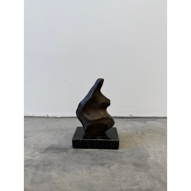 Mid-Century Brazilian Modern Abstract Bronze Sculpture on Granite Base, 1960s For Sale - Image 6 of 12