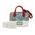 Gucci Gg Blooms Gg Supreme Floral Blue and Red Small Boston Shoulder Bag For Sale - Image 11 of 12