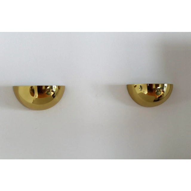 1960s Italian Half Moon Wall Sconces in Brass, 1960s, Set of 2 For Sale - Image 5 of 16