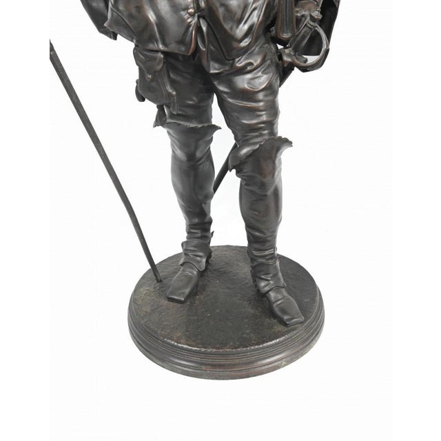 Bronze Statues Rubens and Van Dyck by Jean Jules Salmson, Set of 2 For Sale - Image 3 of 13