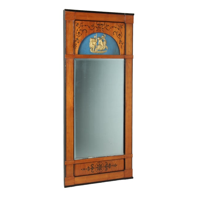 Antique Biedermeier Wall Mirror, 1830s For Sale