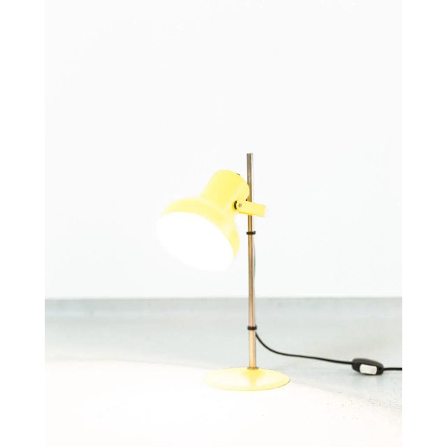 Yellow Table Lamp from Elektrofém, 1970s, in Restored conditions. Designed 1970 to 1979 This piece is attributed to the...
