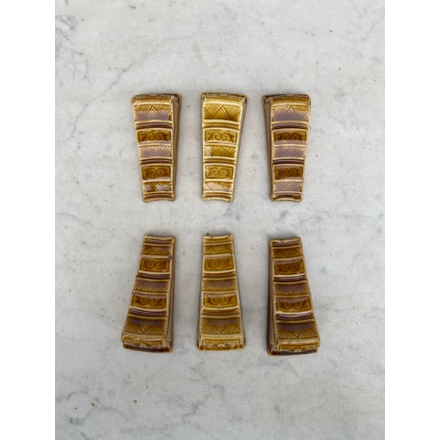 Majolica Knife Rests Choisy Le Roi Circa 1890-A Set of 6 For Sale In Austin - Image 6 of 8