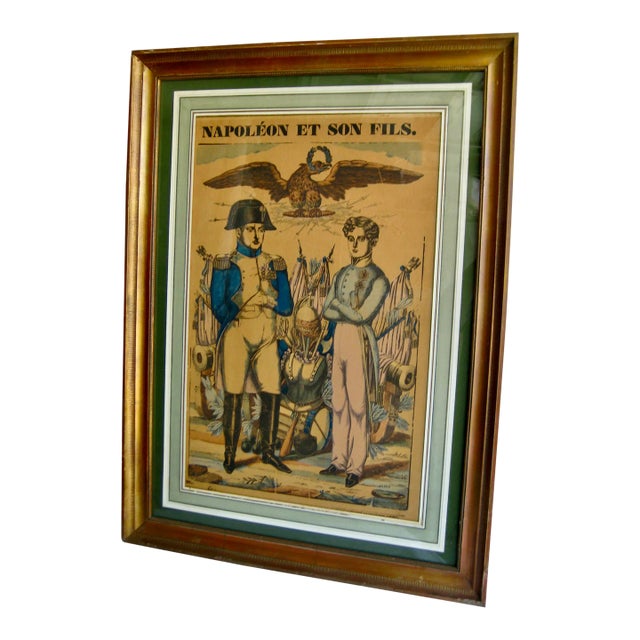 Early 20th Century Napoleon I and Son Print, Framed For Sale