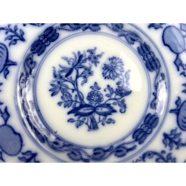 Set of 6 Vintage Laveno Blue Onion Plates, Sci Italy Earthenware (21cm) For Sale - Image 15 of 18