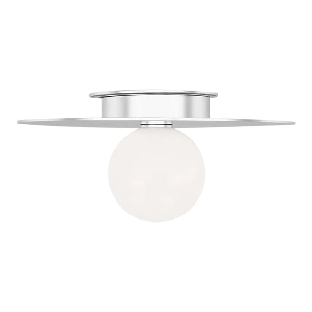Kelly Wearstler by Visual Comfort Studio Nodes Medium Flush Mount in Polished Nickel For Sale