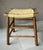 Cabin Mid 20th-Century Refined Rustic Maple Wood Mortise & Tenon Fiber Rush Saddle Seat Bench / Stool For Sale - Image 3 of 18