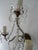 1900 French White Opaline Murano Drops Micro Beaded Crystal Sconces 3 Lights For Sale - Image 10 of 12