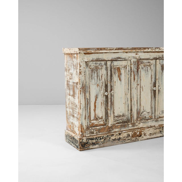 19th Century France Antique White Wood Storage Cabinets & Cupboards For Sale - Image 11 of 11