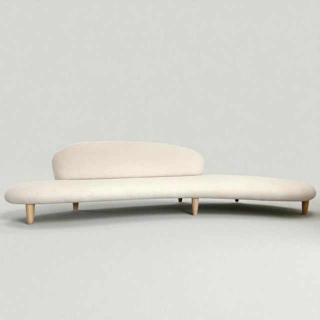 Wood Set of Vintage Freeform Sofa & Stool by Isamu Noguchi for Vitra, 1940s For Sale - Image 7 of 14