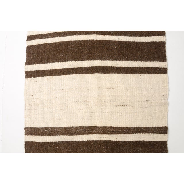 1950s Vintage Wool Stripe Kilim Runner For Sale - Image 5 of 10