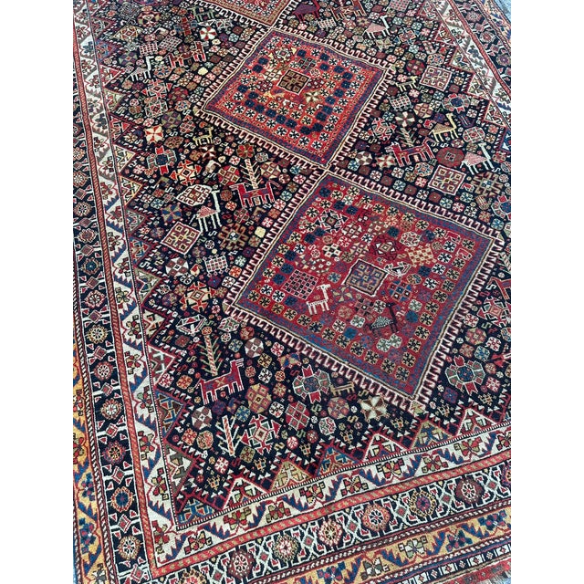Antique Tribal Oriental Animal Figures Rare Fine Weave Rug (Circa 1900–1910 - 5' 4'' X 8' 10'' For Sale - Image 12 of 13