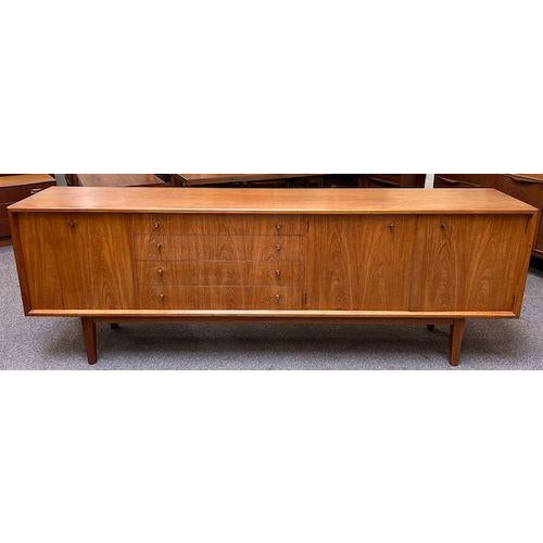 Mid Century Modern Teak Credenza c.1960 Outstanding Credenza - Quality Built - Drop Front Bar w/ Bottle Storage...