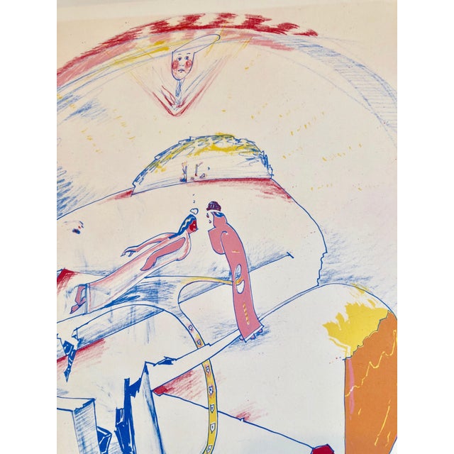 André Thomkins, 1970s Modernist Swiss Colorful Surrealism Signed Dada Lithograph Andre Thomkins For Sale In Miami - Image 6 of 6