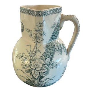 Antique c.w. Turner & Sons Transferware Large Pitcher For Sale