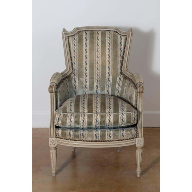 Pair of 20th Century French Bergeres For Sale - Image 4 of 11
