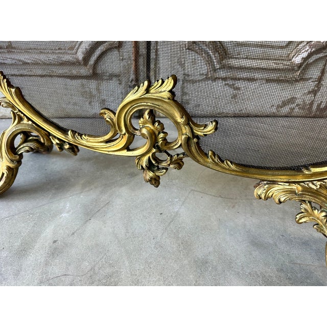 Small Bronze Fire Screen, France, 1900 For Sale - Image 3 of 9