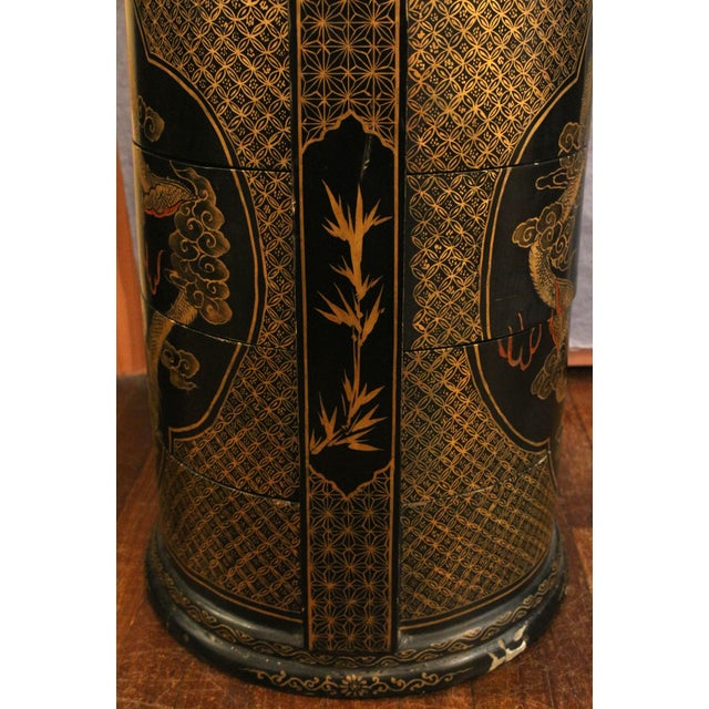 Gemstone Early 20th Century Grand Scale Chinese Wedding Basket For Sale - Image 7 of 9